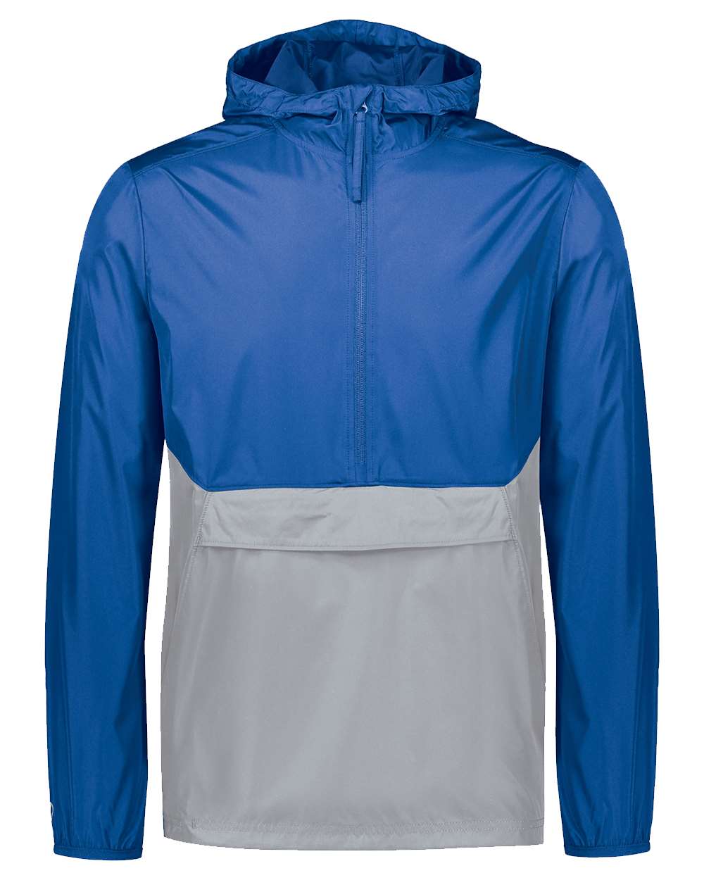 Holloway Men's Packable Quarter-Zip Jacket. 229534 - Royal/ Athletic Grey