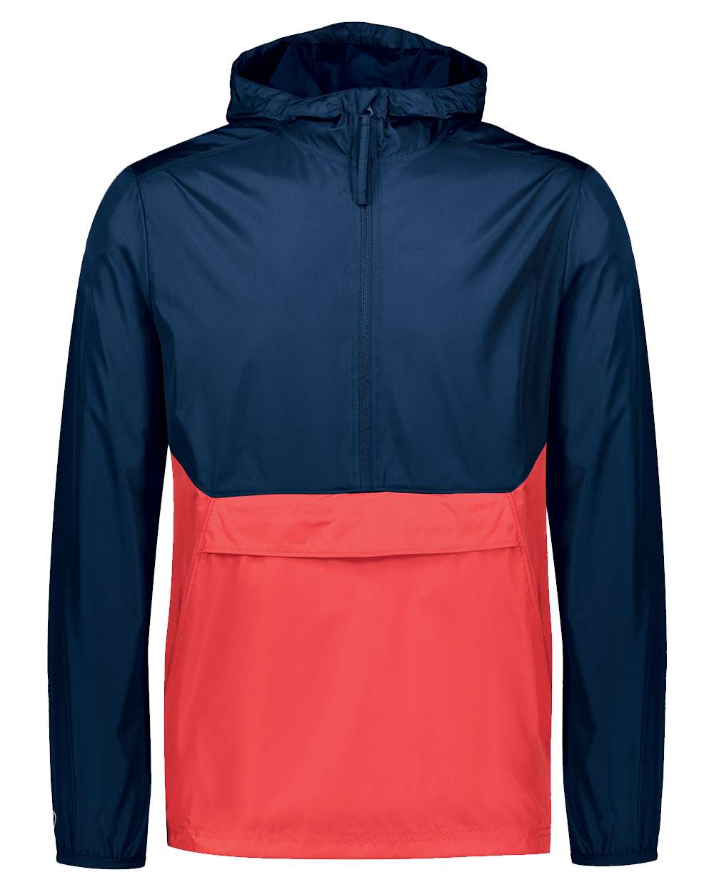 Holloway Men's Packable Quarter-Zip Jacket. 229534 - Navy/ Scarlet