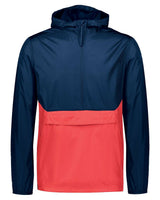 Holloway Men's Packable Quarter-Zip Jacket. 229534 - Navy/ Scarlet
