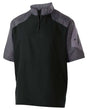 Holloway Unisex Raider Short Sleeve Quarter-Zip Pullover. 229545 - Carbon Print/ Black