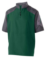 Holloway Unisex Raider Short Sleeve Quarter-Zip Pullover. 229545 - Carbon Print/ Forest