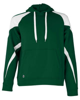 Holloway Unisex Athletic Fleece Prospect Hooded Sweatshirt. 229546 - Forest/ White