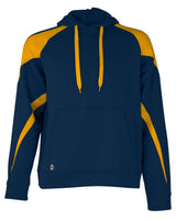 Holloway Unisex Athletic Fleece Prospect Hooded Sweatshirt. 229546 - Navy/ Light Gold