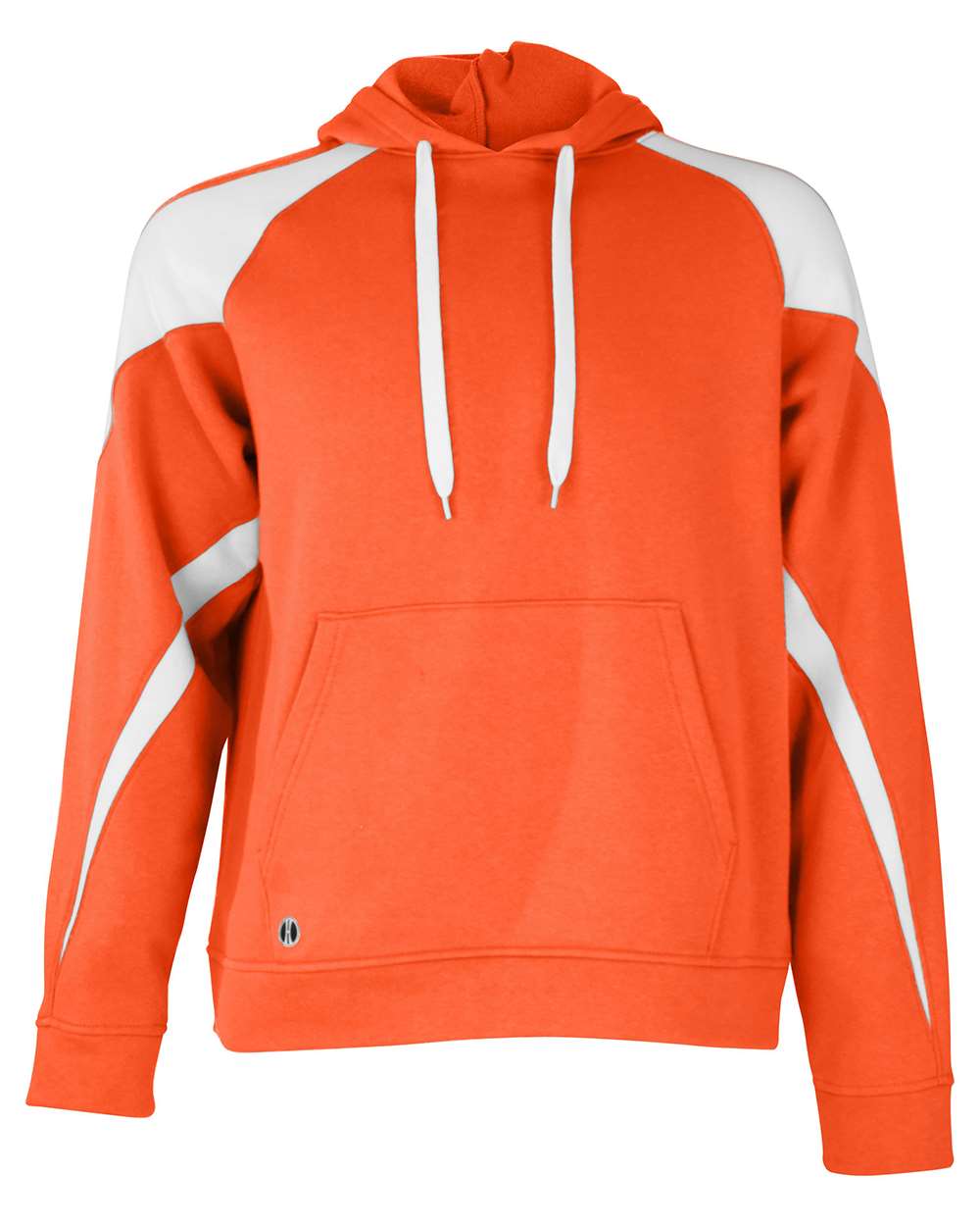 Holloway Unisex Athletic Fleece Prospect Hooded Sweatshirt. 229546 - Orange/ White