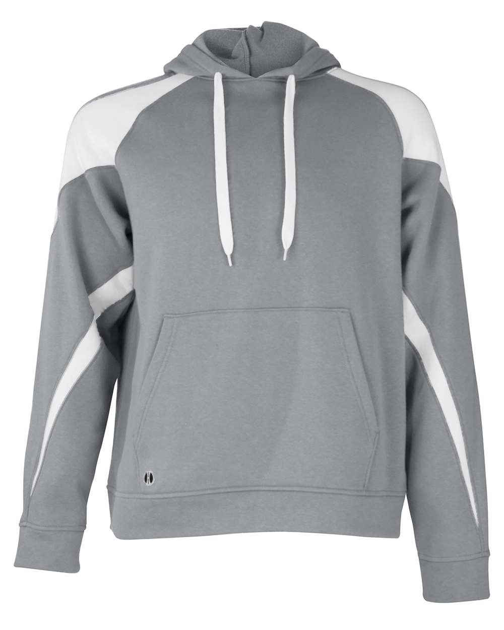 Holloway Unisex Athletic Fleece Prospect Hooded Sweatshirt. 229546 - Charcoal Heather/ White