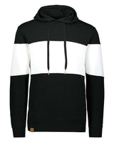 Holloway Men's All-American Fleece Colorblocked Hooded Sweatshirt. 229563 - Black/ White