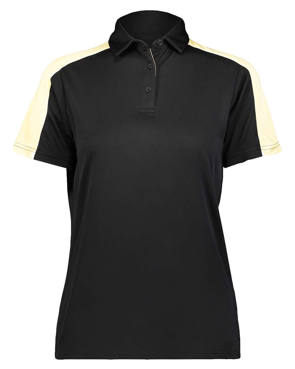 Augusta Sportswear Women's Two-Tone Vital Polo. 5029 - Black/ Vegas Gold
