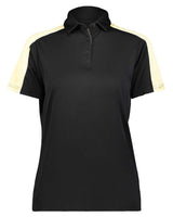 Augusta Sportswear Women's Two-Tone Vital Polo. 5029 - Black/ Vegas Gold
