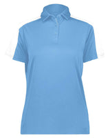 Augusta Sportswear Women's Two-Tone Vital Polo. 5029 - Columbia Blue/ White
