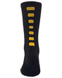 Augusta Sportswear Colorblocked Crew Socks. 6091 - Black/ Gold