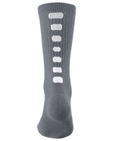 Augusta Sportswear Colorblocked Crew Socks. 6091 - Graphite/ White