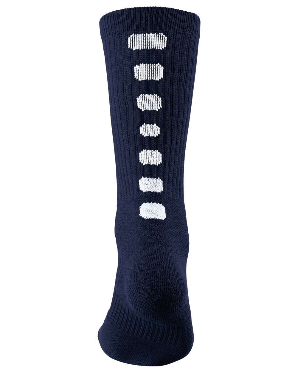 Augusta Sportswear Colorblocked Crew Socks. 6091 - Navy/ White