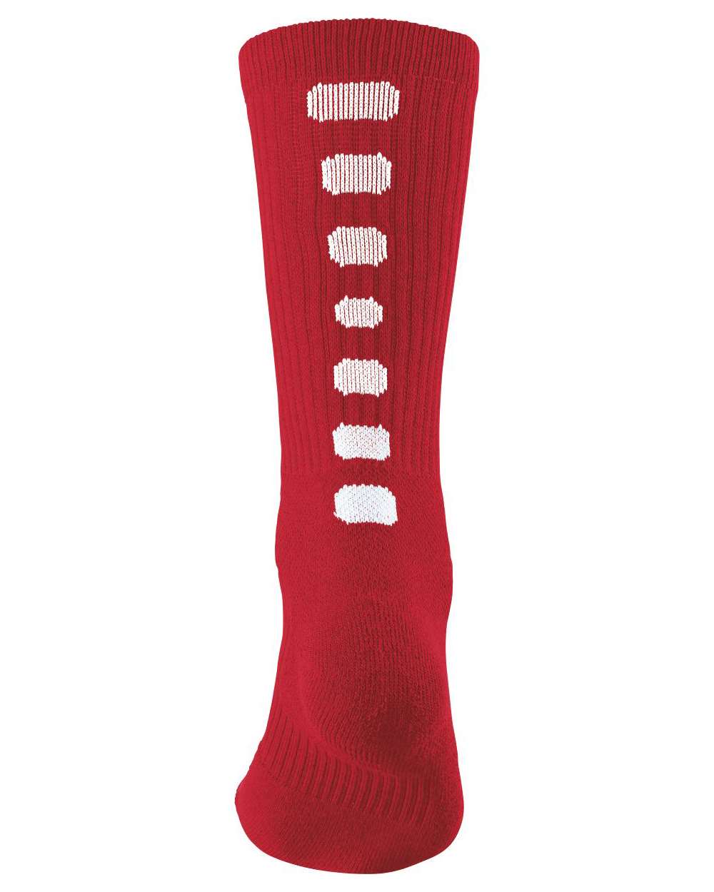 Augusta Sportswear Colorblocked Crew Socks. 6091 - Red/ White