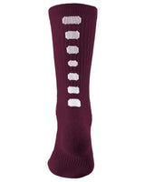 Augusta Sportswear Colorblocked Crew Socks. 6091 - Maroon/ White