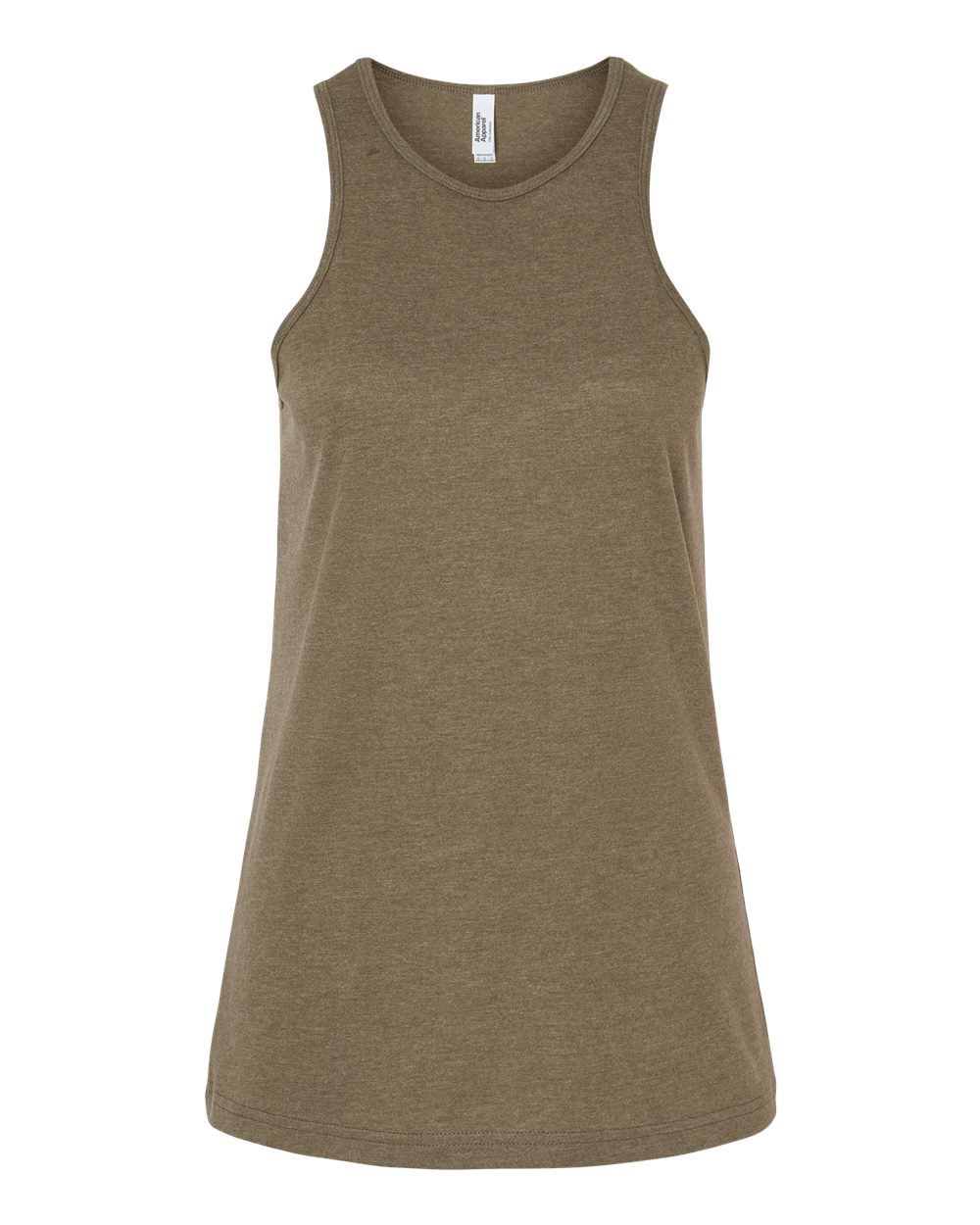 American Apparel Women's CVC Racerback Tank. 101CVC - Heather Army