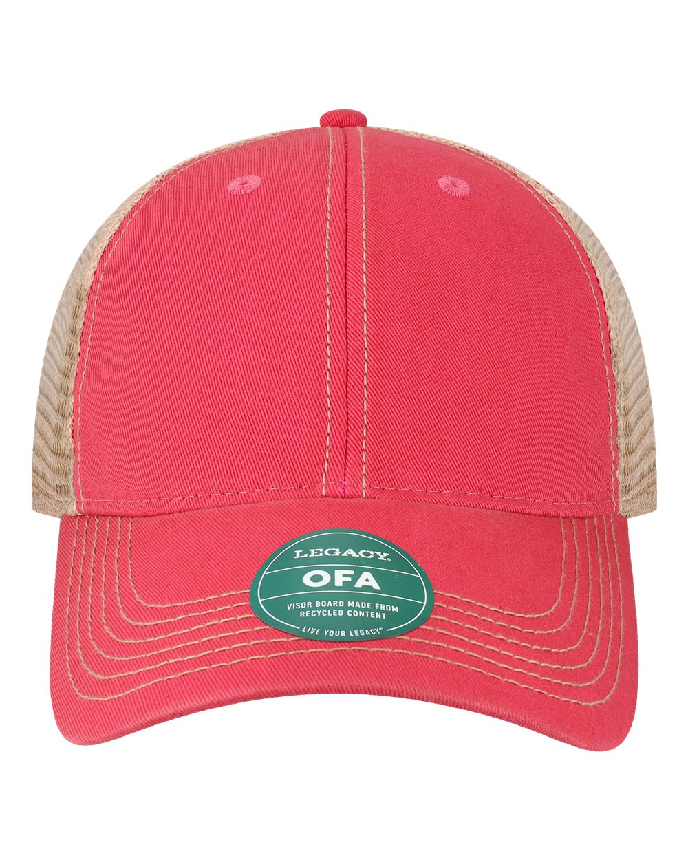 LEGACY Old Favorite Trucker Cap. OFA - Dark Pink/ Khaki