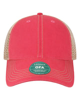 LEGACY Old Favorite Trucker Cap. OFA - Dark Pink/ Khaki