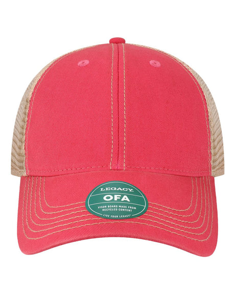 LEGACY Old Favorite Trucker Cap. OFA - Dark Pink/ Khaki