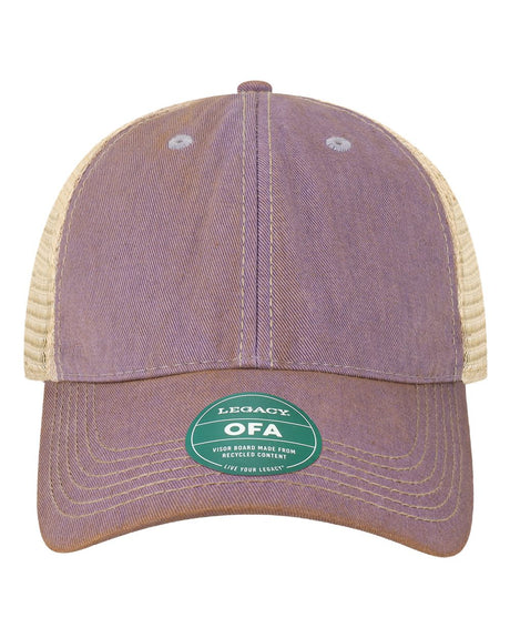 LEGACY Old Favorite Trucker Cap. OFA - Lavender/ Khaki
