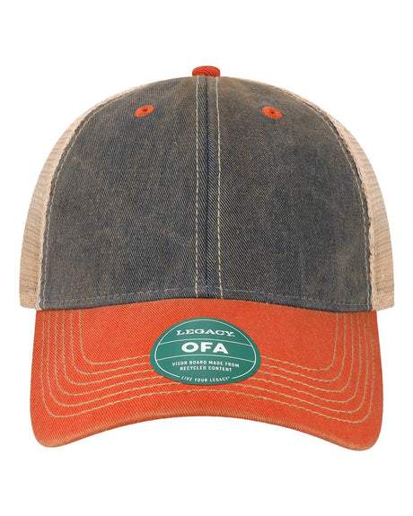 LEGACY Old Favorite Trucker Cap. OFA - Navy/ Orange/ Khaki