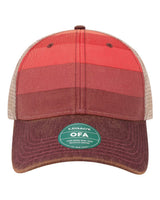 LEGACY Old Favorite Trucker Cap. OFA - Red Stripe/ Khaki