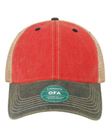 LEGACY Old Favorite Trucker Cap. OFA - Scarlet Red/ Navy/ Khaki
