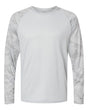Paragon Unisex Cayman Performance Camo Colorblocked Long Sleeve T-Shirt. 216 - Aluminum