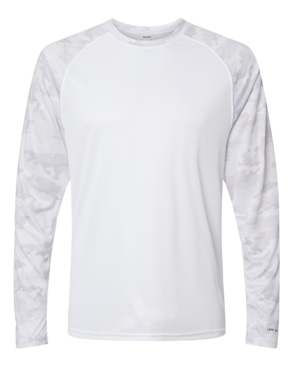 Paragon Unisex Cayman Performance Camo Colorblocked Long Sleeve T-Shirt. 216 - White