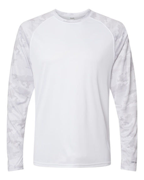 Paragon Unisex Cayman Performance Camo Colorblocked Long Sleeve T-Shirt. 216 - White