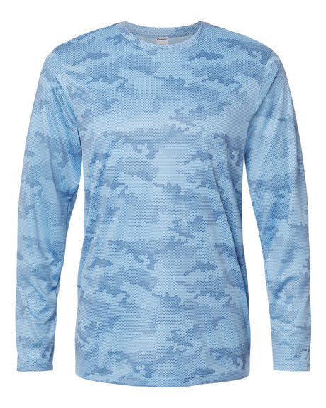 Paragon Unisex Pompano Performance Camo Long Sleeve T-Shirt. 217 - Blue Mist