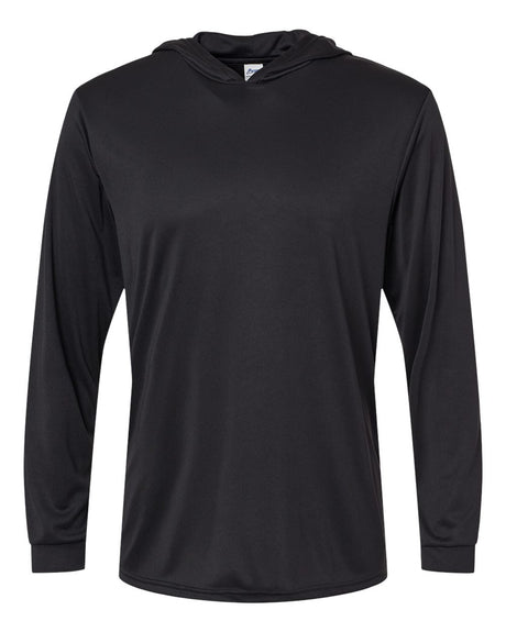 Paragon Unisex Bahama Performance Hooded Long Sleeve T-Shirt. 220 - Black