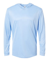 Paragon Unisex Bahama Performance Hooded Long Sleeve T-Shirt. 220 - Blue Mist