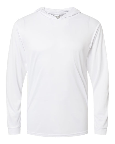 Paragon Unisex Bahama Performance Hooded Long Sleeve T-Shirt. 220 - White