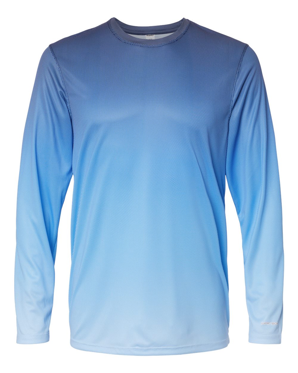 Paragon Unisex Barbados Performance Pin Dot Long Sleeve T-Shirt. 225 - Navy/ Blue Mist