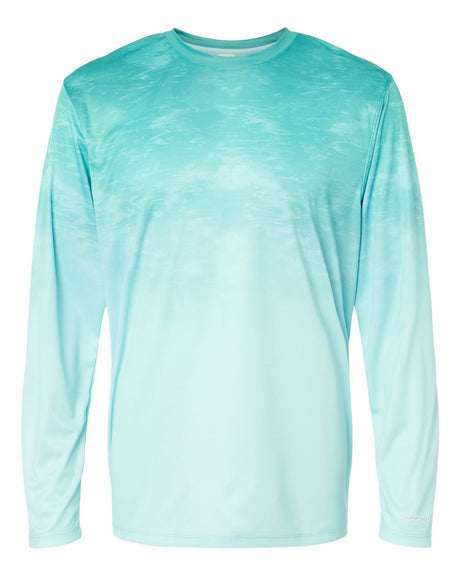 Paragon Unisex Montauk Oceanic Fade Performance Long Sleeve T-Shirt. 229 - Aqua Fade