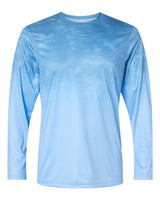 Paragon Unisex Montauk Oceanic Fade Performance Long Sleeve T-Shirt. 229 - Blue Mist Fade