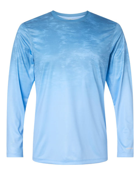Paragon Unisex Montauk Oceanic Fade Performance Long Sleeve T-Shirt. 229 - Blue Mist Fade