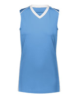 Augusta Sportswear Girls' Rover Jersey. 1688 - Columbia Blue/ White