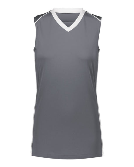 Augusta Sportswear Girls' Rover Jersey. 1688 - Graphite/ White