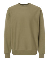 Independent Trading Co. Unisex Legend Premium Heavyweight Cross-Grain Crewneck Sweatshirt. IND5000C - Olive