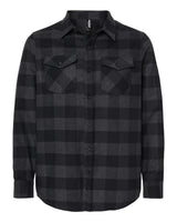 Independent Trading Co. Unisex Flannel Shirt. EXP50F - Charcoal Heather/ Black