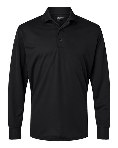 Paragon Men's Prescott Long Sleeve Polo. 110 - Black