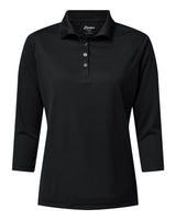 Paragon Women's Lady Palm Three-Quarter Sleeve Polo. 120 - Black