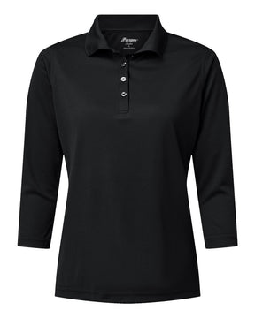 Paragon Women's Lady Palm Three-Quarter Sleeve Polo. 120 - Black
