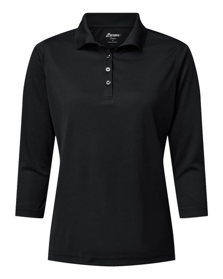 Paragon Women's Lady Palm Three-Quarter Sleeve Polo. 120 - Black