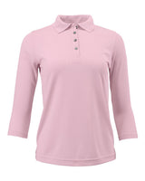 Paragon Women's Lady Palm Three-Quarter Sleeve Polo. 120 - Charity Pink