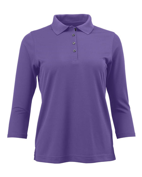 Paragon Women's Lady Palm Three-Quarter Sleeve Polo. 120 - Grape