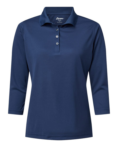Paragon Women's Lady Palm Three-Quarter Sleeve Polo. 120 - Navy