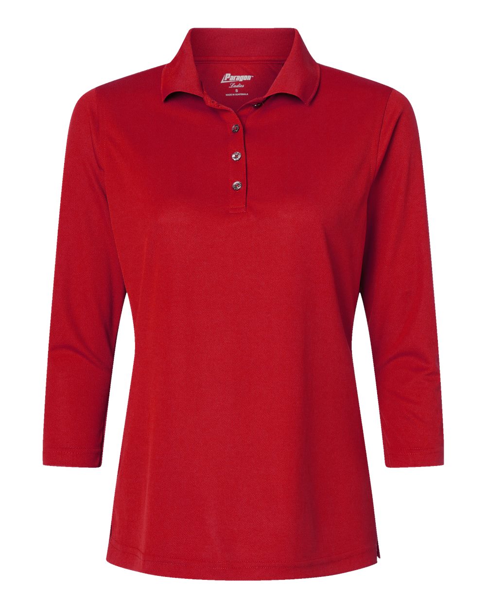 Paragon Women's Lady Palm Three-Quarter Sleeve Polo. 120 - Red