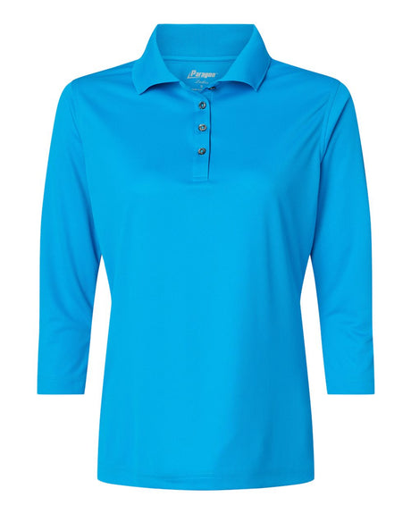 Paragon Women's Lady Palm Three-Quarter Sleeve Polo. 120 - Turquoise
